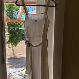 Nordstrom White long dress with dip opening on the sides.size large.